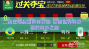 我在哪买世界杯彩票-探秘世界杯彩票的购彩之路