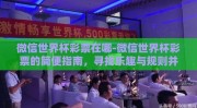 微信世界杯彩票在哪-微信世界杯彩票的简便指南，寻找乐趣与规则并重