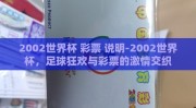 2002世界杯 彩票 说明-2002世界杯，足球狂欢与彩票的激情交织