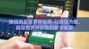 微信购买世界杯彩票-以微信为窗，窥探世界杯彩票的数字秘密
