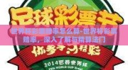 世界杯彩票赔率怎么算-世界杯彩票赔率，深入了解与精算法门
