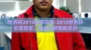 世界杯2018彩票冠军-2018世界杯彩票冠军，冲动与梦想的交织