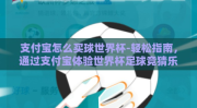 支付宝怎么买球世界杯-轻松指南，通过支付宝体验世界杯足球竞猜乐趣与安全购彩