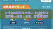 支付宝怎样投注世界杯-支付宝投注世界杯，便捷、合法、智能的观赛新体验