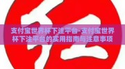 支付宝世界杯下注平台-支付宝世界杯下注平台的实用指南与注意事项