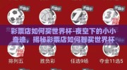 彩票店如何买世界杯-夜空下的小小奇迹，揭秘彩票店如何智买世界杯