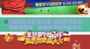 微信世界杯彩票在哪-微信世界杯彩票购买指南，揭秘便捷的体验与注意事项