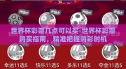 世界杯彩票几点可以买-世界杯彩票购买指南，精准把握购彩时机