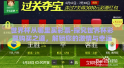 世界杯从哪里买彩票-探究世界杯彩票购买之道，解锁您的激情与幸运