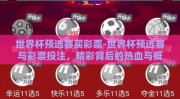 世界杯预选赛买彩票-世界杯预选赛与彩票投注，精彩背后的热血与概率博弈