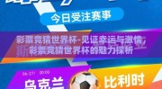 彩票竞猜世界杯-见证幸运与激情，彩票竞猜世界杯的魅力探析