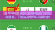 世界杯彩票 购买-世界杯狂热下的数字游戏，了解购买世界杯彩票的刺激与注意事项