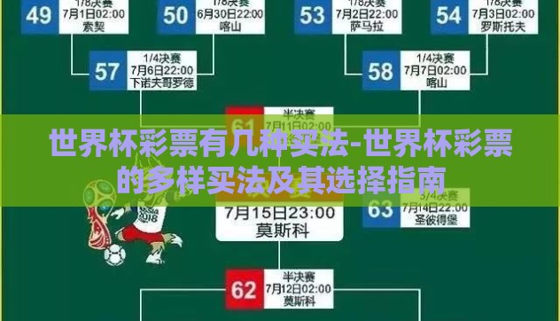 世界杯彩票有几种买法-世界杯彩票的多样买法及其选择指南