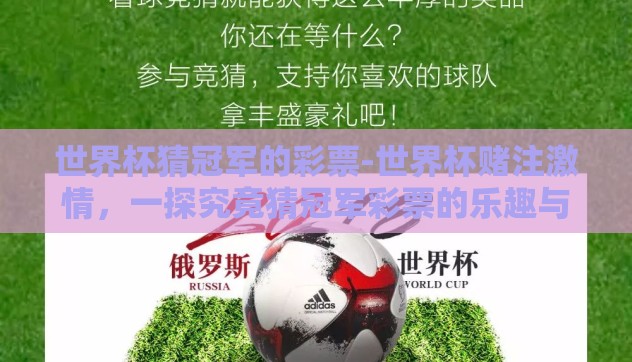 世界杯猜冠军的彩票-世界杯赌注激情，一探究竟猜冠军彩票的乐趣与风险