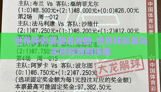 世界杯彩票买总球数-世界杯彩票与买总球数的乐趣