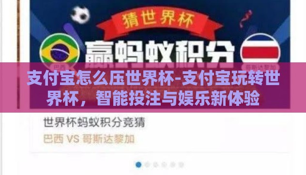 支付宝怎么压世界杯-支付宝玩转世界杯，智能投注与娱乐新体验