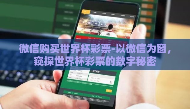 微信购买世界杯彩票-以微信为窗，窥探世界杯彩票的数字秘密