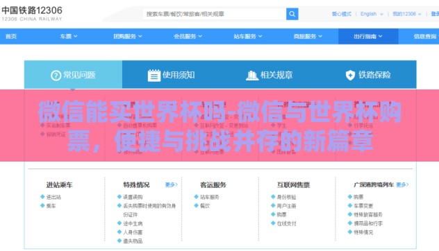微信能买世界杯吗-微信与世界杯购票，便捷与挑战并存的新篇章