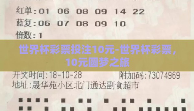 世界杯彩票投注10元-世界杯彩票，10元圆梦之旅