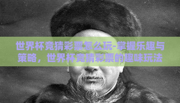 世界杯竞猜彩票怎么玩-掌握乐趣与策略，世界杯竞猜彩票的趣味玩法指南