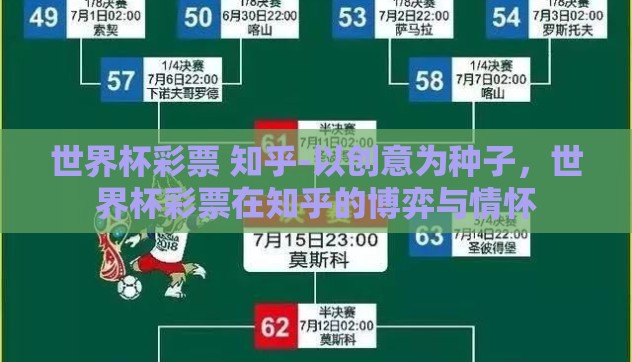 世界杯彩票 知乎-以创意为种子，世界杯彩票在知乎的博弈与情怀