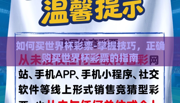 如何买世界杯彩票-掌握技巧，正确购买世界杯彩票的指南