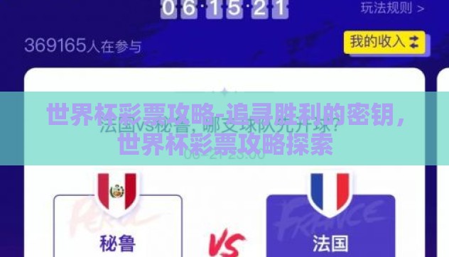 世界杯彩票攻略-追寻胜利的密钥，世界杯彩票攻略探索