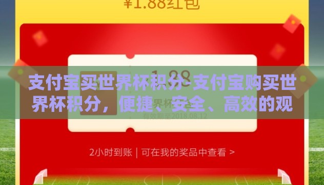支付宝买世界杯积分-支付宝购买世界杯积分，便捷、安全、高效的观赛新路径