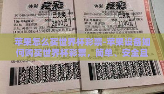 苹果怎么买世界杯彩票-苹果设备如何购买世界杯彩票，简单、安全且便捷的流程