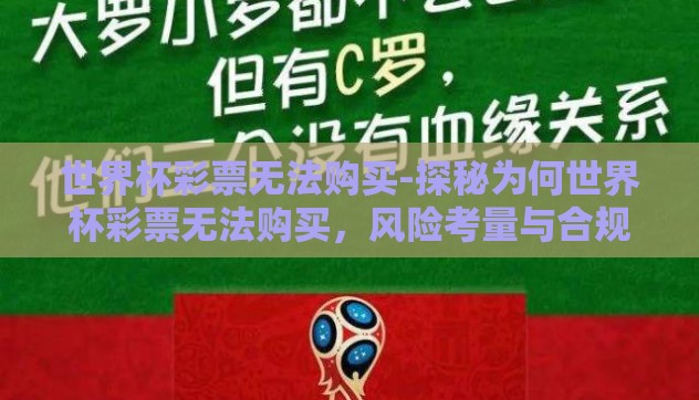世界杯彩票无法购买-探秘为何世界杯彩票无法购买，风险考量与合规之下的理性抉择