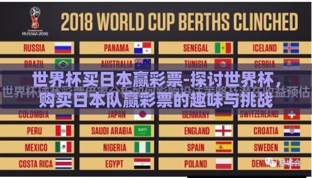 世界杯买日本赢彩票-探讨世界杯,购买日本队赢彩票的趣味与挑战 世界杯买日本赢彩票-探讨世界杯,购买日本队赢彩票的趣味与挑战