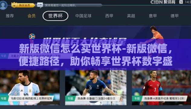 新版微信怎么买世界杯-新版微信，便捷路径，助你畅享世界杯数字盛宴