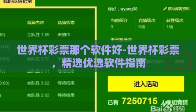 世界杯彩票那个软件好-世界杯彩票，精选优选软件指南
