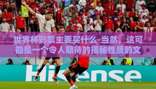世界杯彩票主要买什么-当然,这可能是一个令人期待的揭秘性质的文章,揭秘世界杯彩票的秘密,你以为的主要选择 世界杯彩票主要买什么-当然,这可能是一个令人期待的揭秘性质的文章,揭秘世界杯彩票的秘密,你以为的主要选择