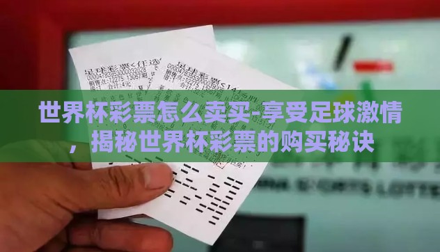 世界杯彩票怎么卖买-享受足球激情，揭秘世界杯彩票的购买秘诀